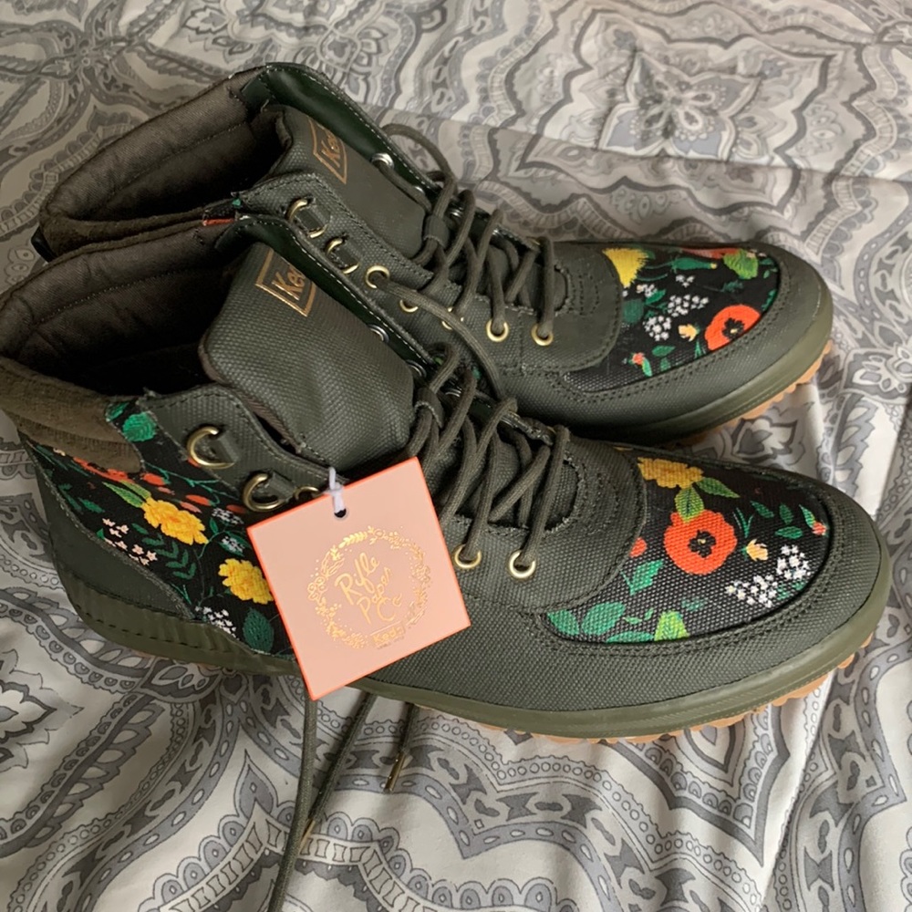 NWT - Keds x Rifle Paper Co. High Top Sneaker Boots Size 10
